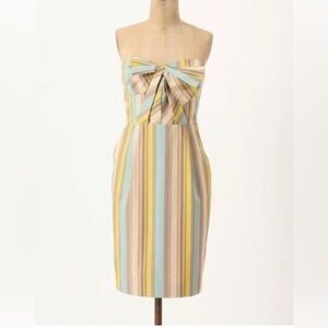 Anthropologie Moulinette Soeurs Multicolor Strapless Dress 12